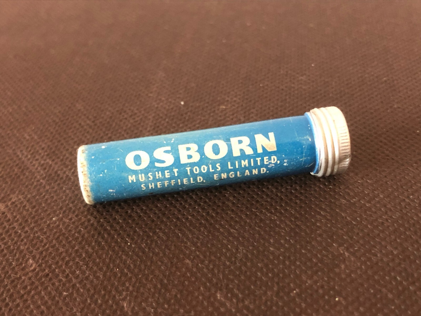 Vintage small tube Osborn Twist Drills, 1mm, Mushet Tools Ltd + mixed contents