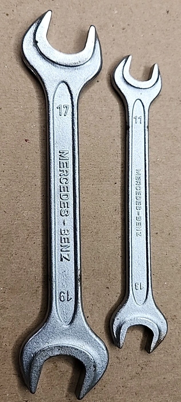 Vtg Mercedes-Benz Dowidat Open-End Wrench Set 11mm 13mm 17mm 19mm DIN 895 German