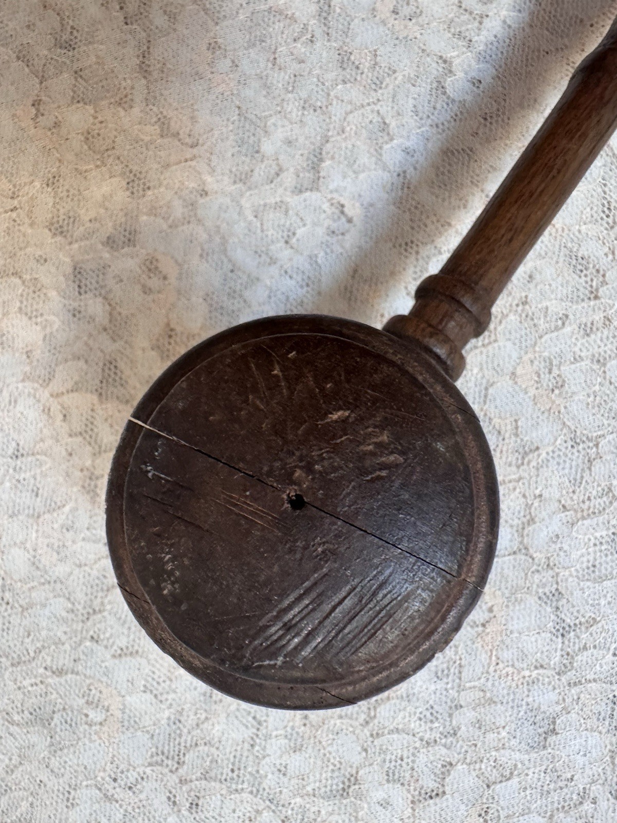 Antique Vintage Wooden Gavel Hammer Rustic Primitive Judicial Legal Lodge Mallet