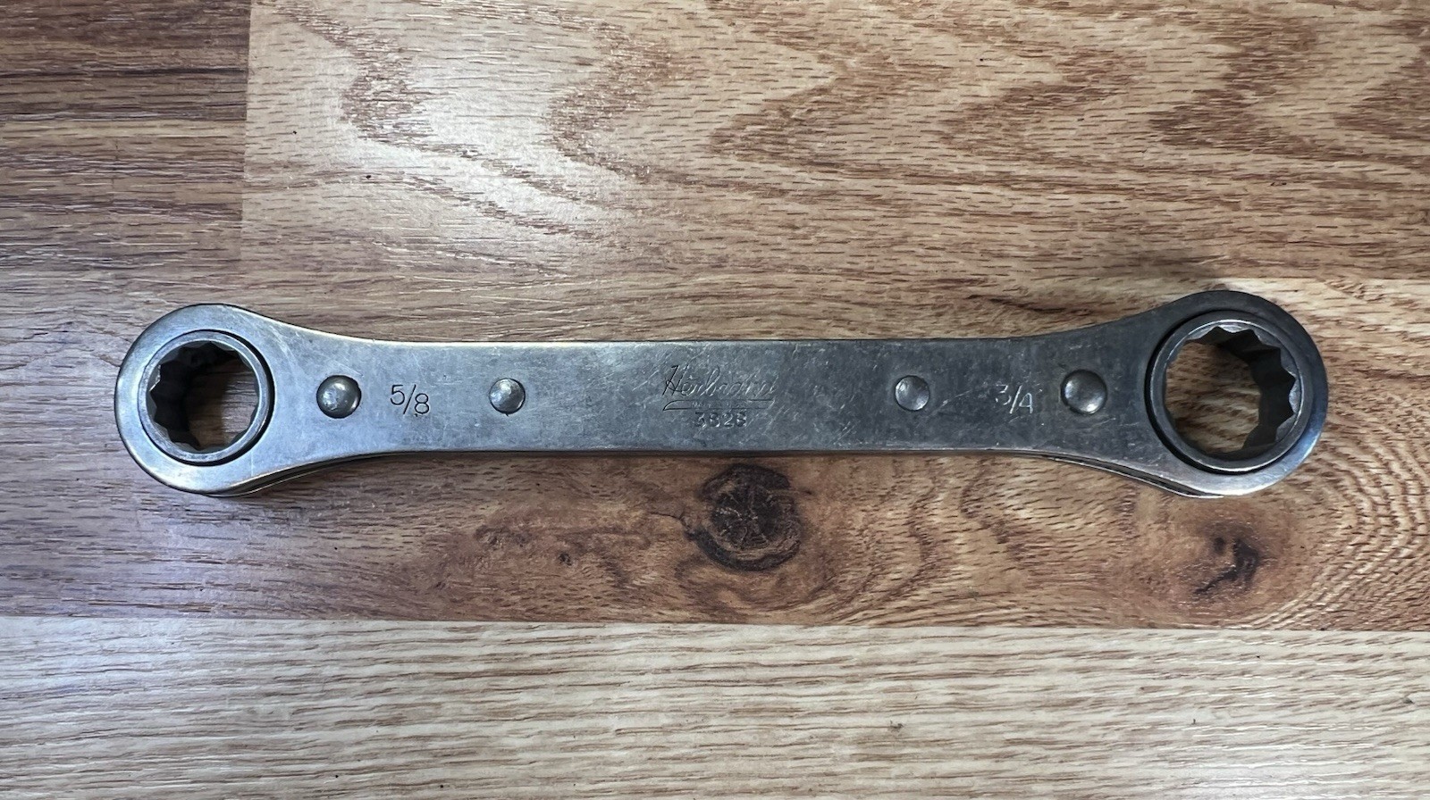Herbrand USA 3828 Double End Ratcheting Box-End Wrench 3/4″ 5/8” 12pt SAE