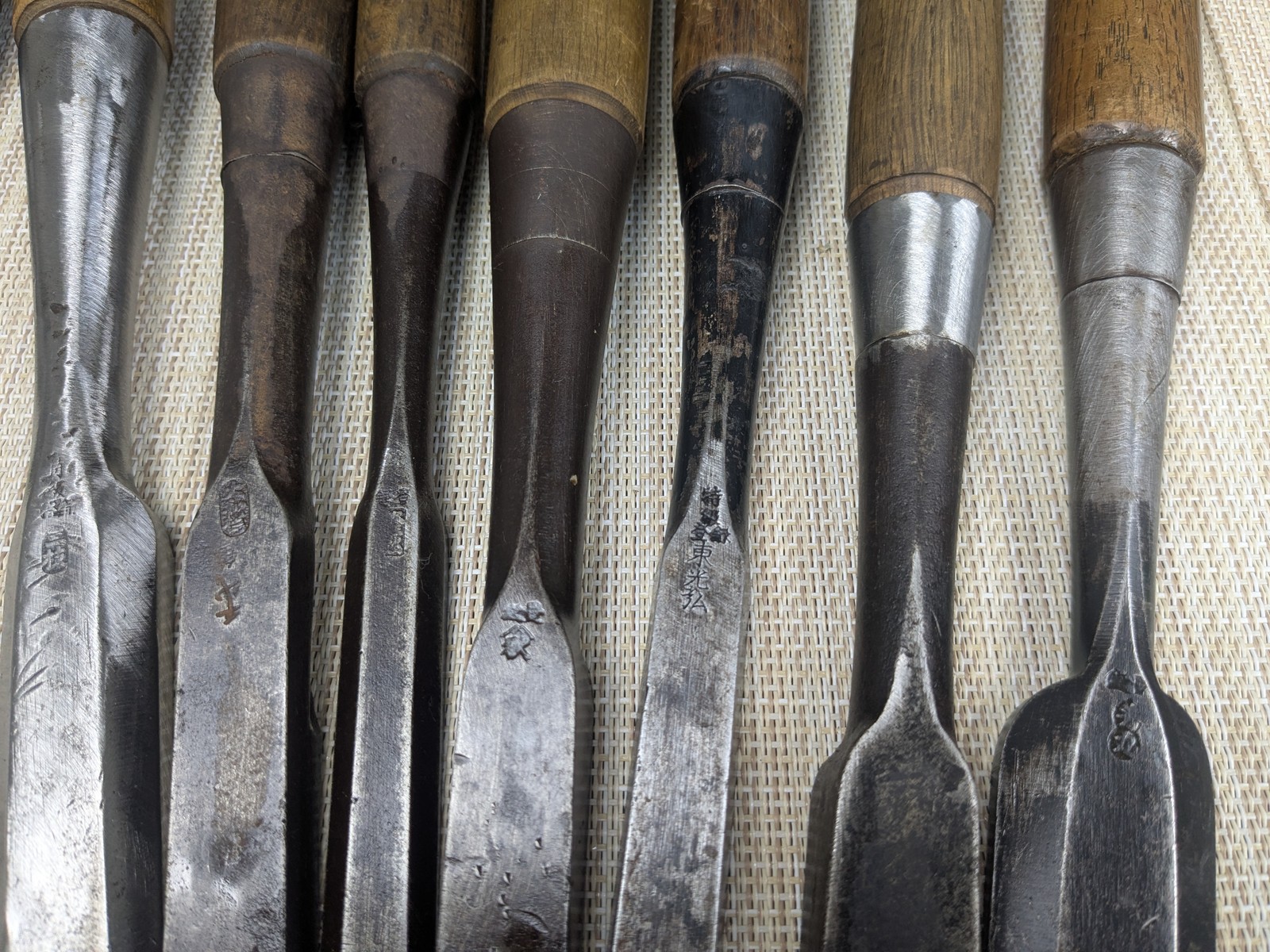 Japanese Chisel Nomi Carpenter Tool Set of 50 Hand Tool wood working