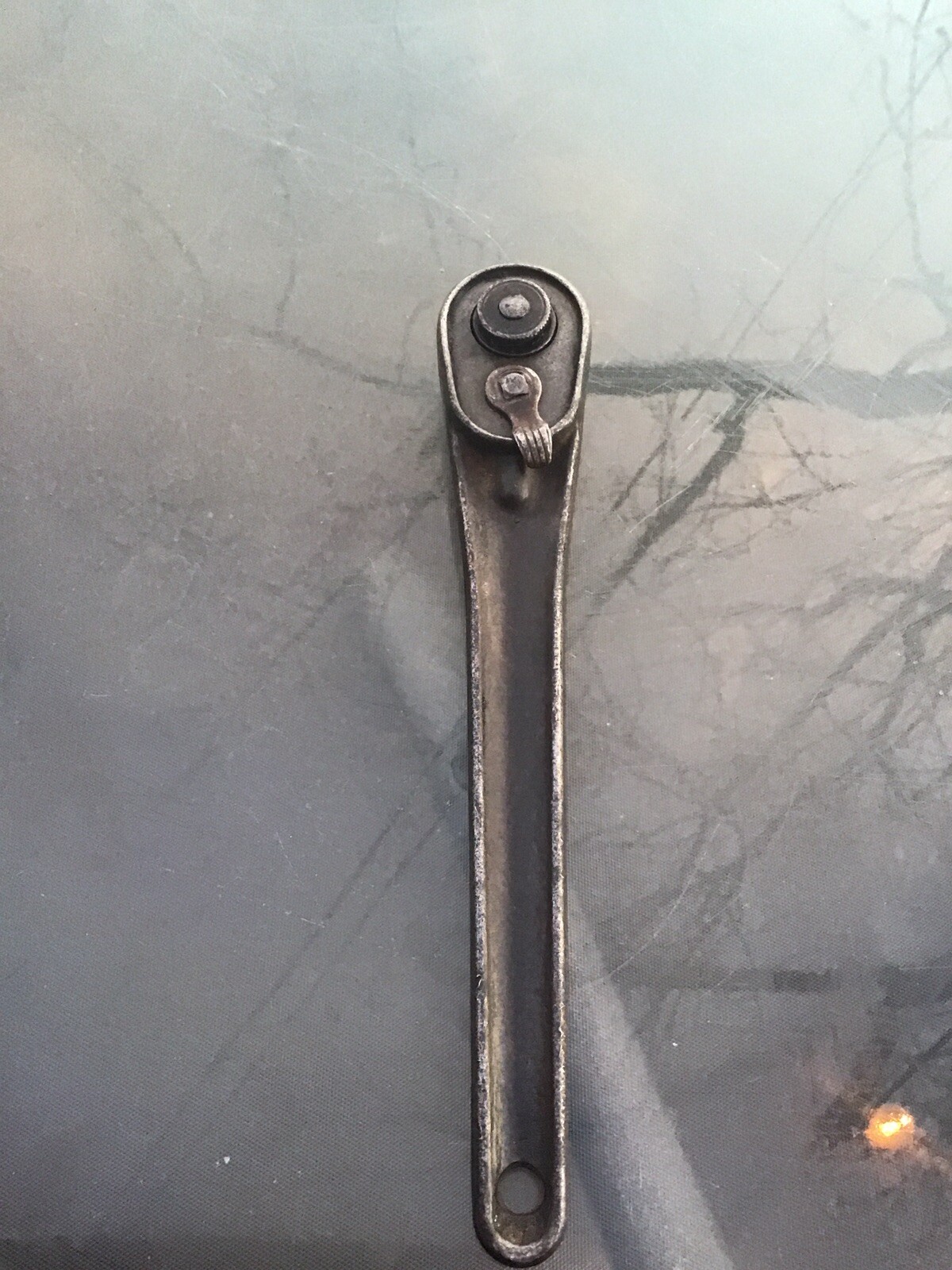 9.25″ Vintage INDESTRO DURO No. 3202-R Reversing Ratchet Wrench 1/2” Drive Nice
