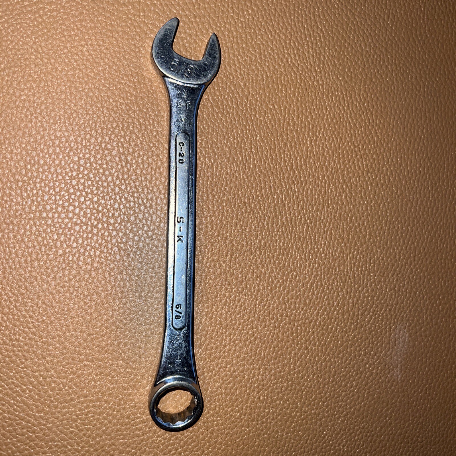 Vintage S-K, C-20, 5/8″ Combination Wrench Forged In USA Alloy Tool