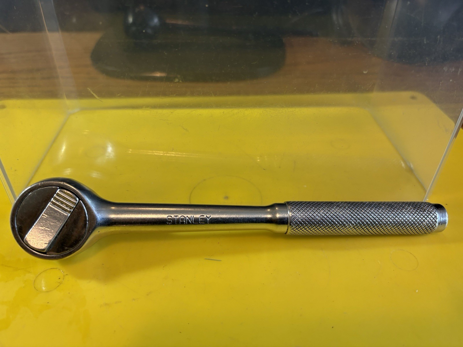 VINTAGE STANLEY 3/8” DR. RATCHET W/TOGGLE BUTTON RARE+10 Craftsman Sockets L-SR