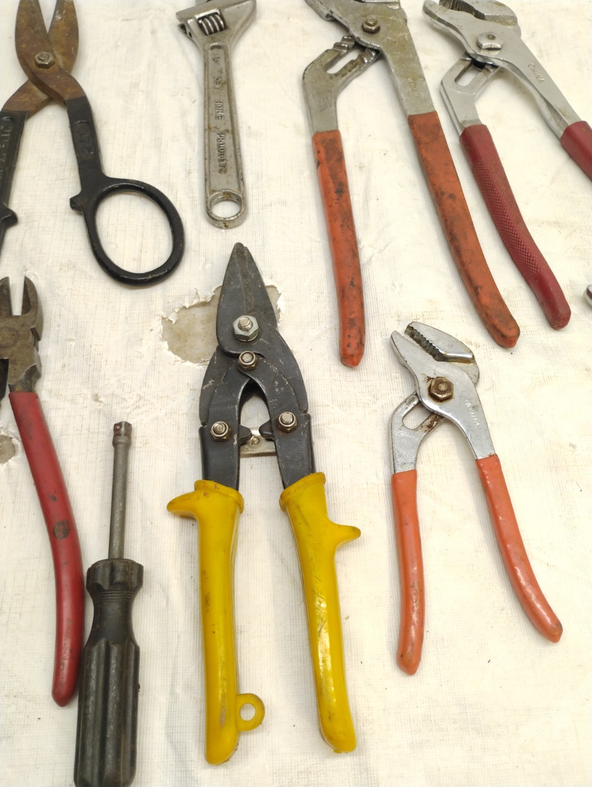 13 Pc Hand Tool Lot Pliers Cutter Shears Garage Shop Shed Handyman Kit Mechanic
