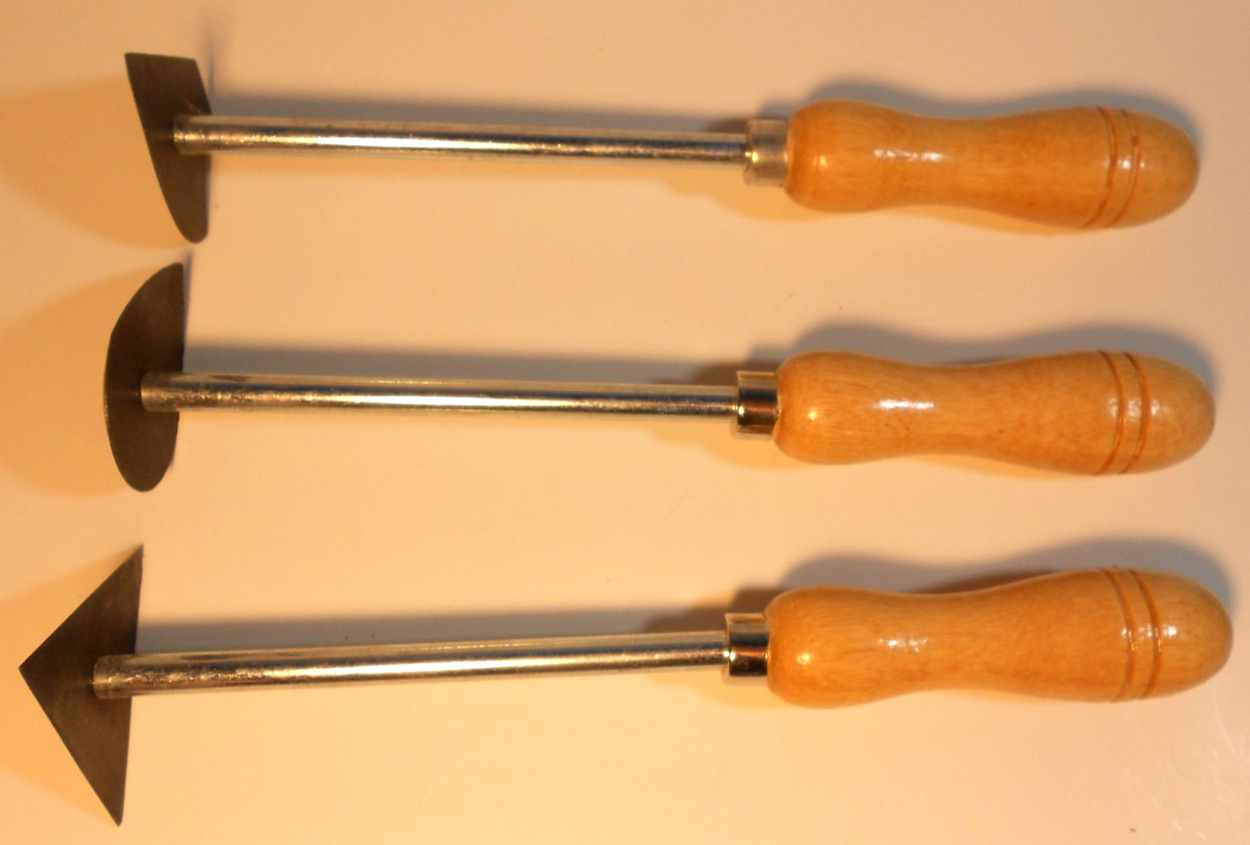 3 Piece Shave Hook Set Wood Handles B2
