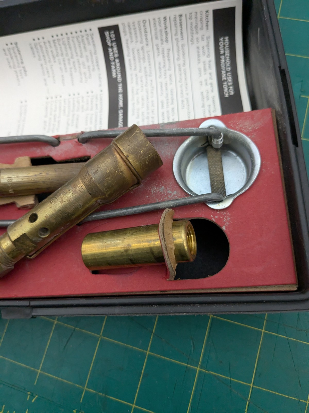 Vintage BernzOMatic JT-681 Pencil Jumbo Blow Fan Torch Striker Kit Jt-25