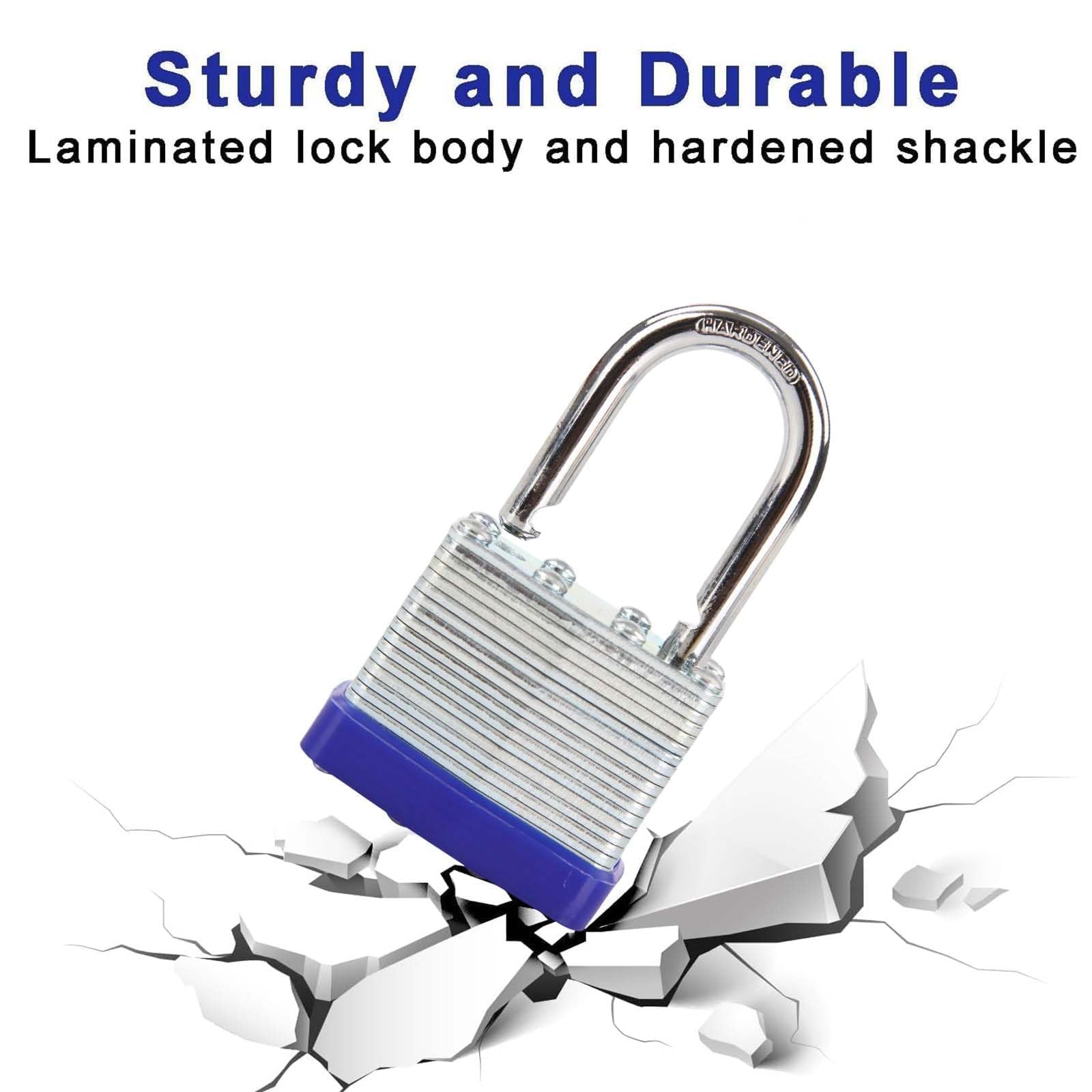 SEPOX® Trinity Keyed-Alike Padlocks Outdoor, Reinforced 3pcs Keyed Alike