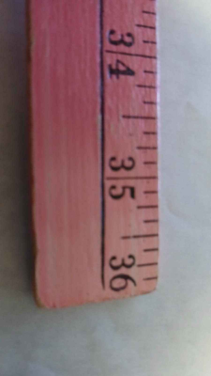 Vintage Pink Wood Yard Stick “Sew & Save By Shopping Your Ben Franklin Store” Ad