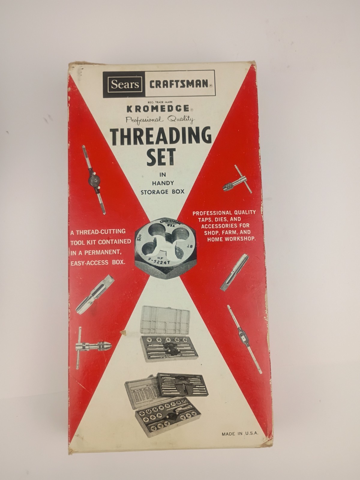 CRAFTSMAN “KROMEDGE” TAP & 1″HEX DIE SET & MISC TOOLS VINTAGE USA 🇺🇸