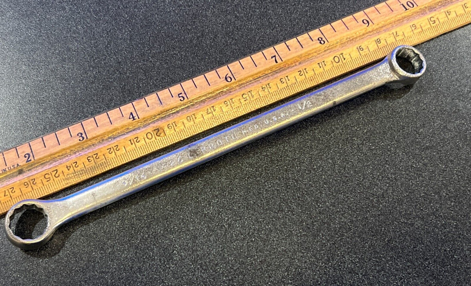 Vintage Proto No. 1122-L 3/8″ x 7/16″ Double Box End Wrench Made in USA 7 1/2”!