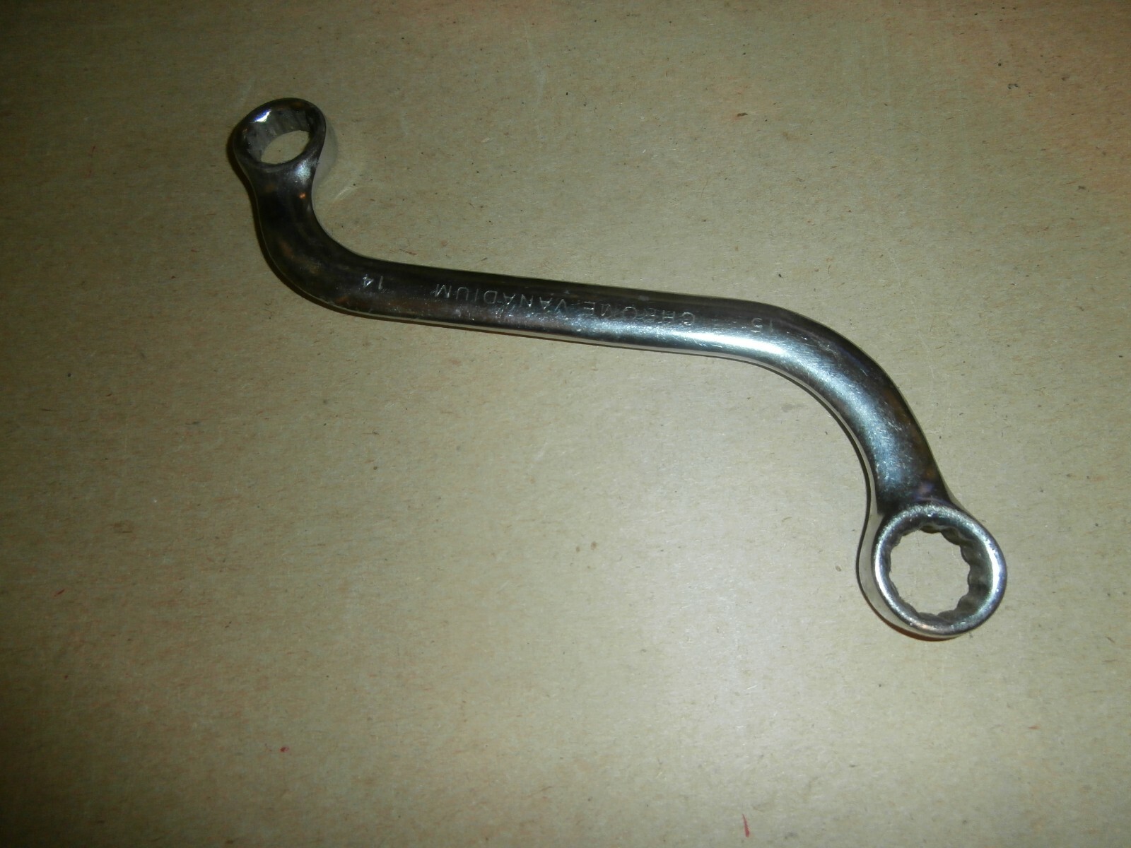 Pittsburgh Chrome Vandium Metric S Shaped Box Wrench 14 15