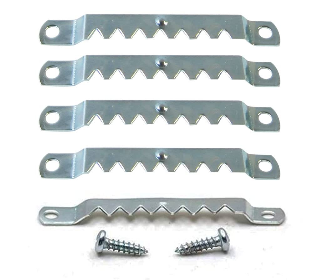 10 Pack, Large Sawtooth Picture Hangers, Zinc Plated Steel with Screws