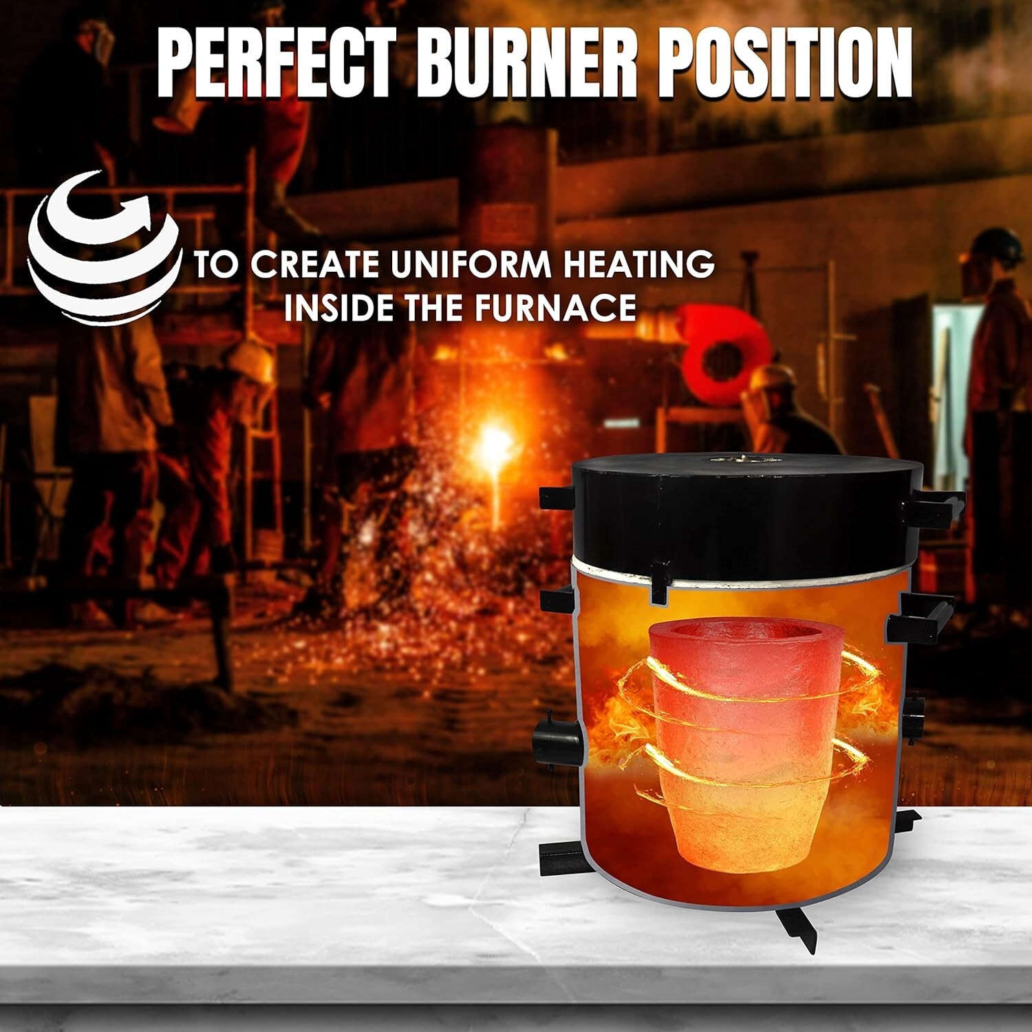 20Kg Propane Melting Furnace Metal Gold Copper, Silver, Aluminium, Brass, Bronze