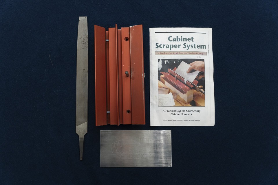 Two Cherries Cabinet Scrapers & Burnisher with Woodsmith Sharpening Jig