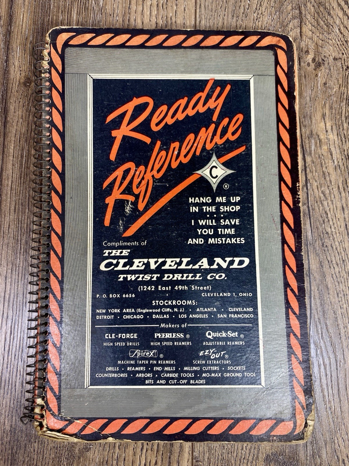 1946 ~ The Cleveland Twist Drill Company ~ Ready Reference ~ Spiral Bound Manual