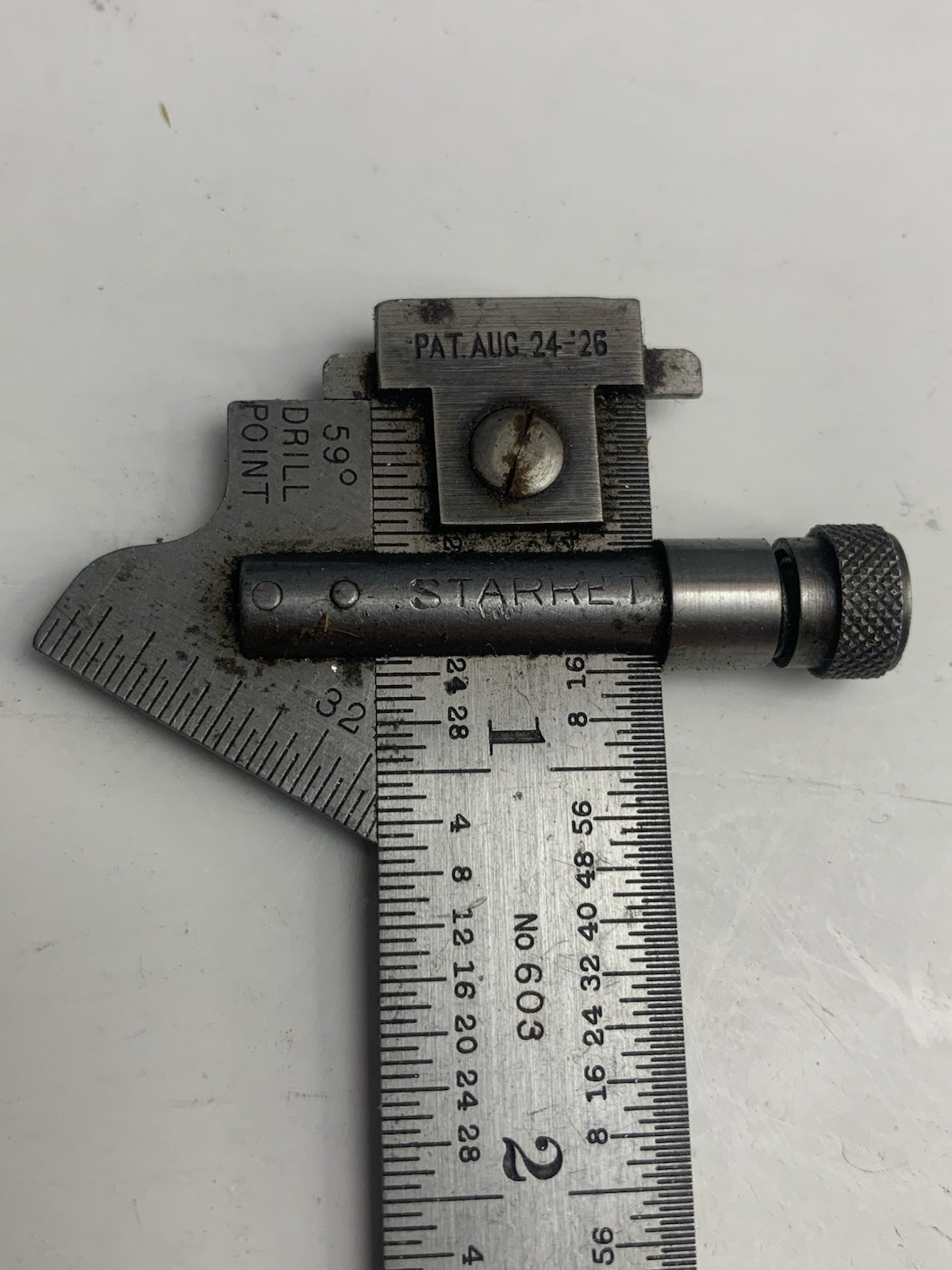 Vintage L.S.S. Co. Athol, Mass U.S.A. No. 603 Depth Gage Tempered No.4 – 6″ Rule