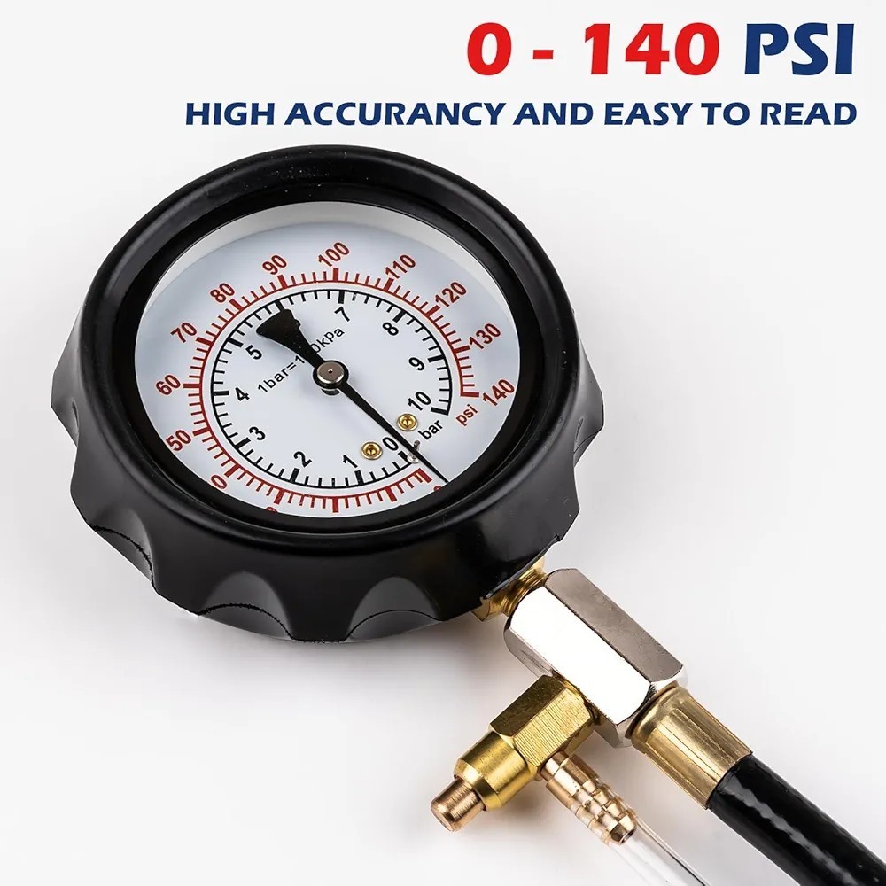 0-140PSI Fuel Pressure Tester Kit, TU-114 Oil Pressure Gauge Kit, Injection Pump