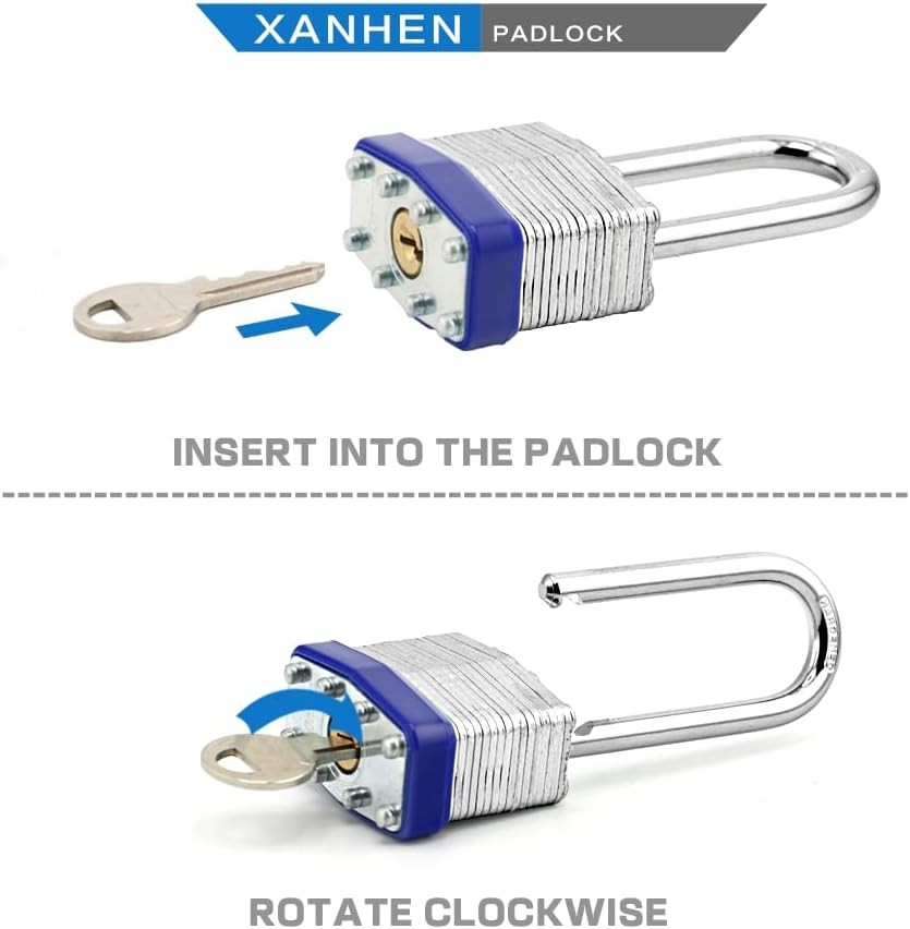 Lock Outdoor Padlocks, Key Lock, Padlocks with Same Key – Laminated Steel Keyed