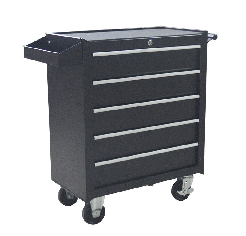 5 Layers Movable Tool Car with Lock Box Cart Auto Repairing Tools Storage
