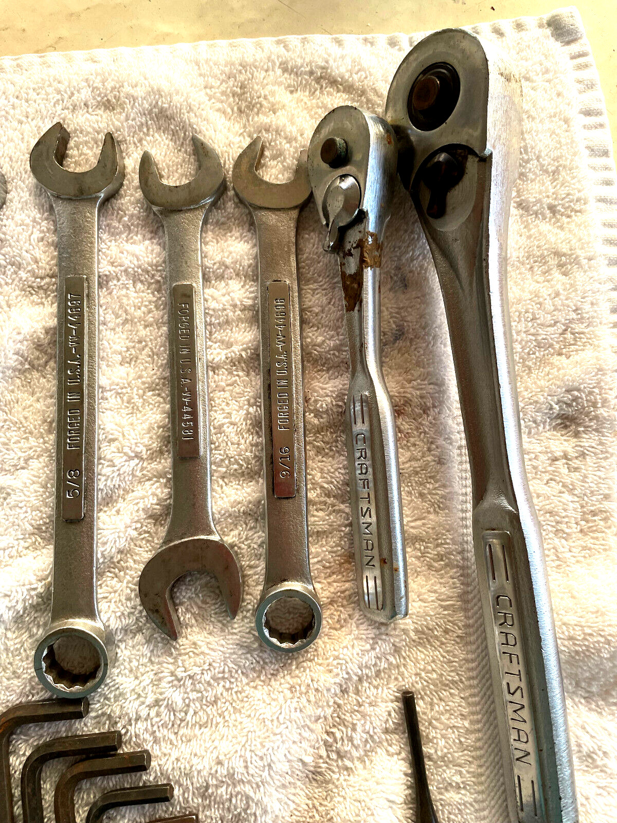 59 Piece Tool Lot Ratchets Sockets Wrenches 45 Craftsmen Husky Chrome Vanadium