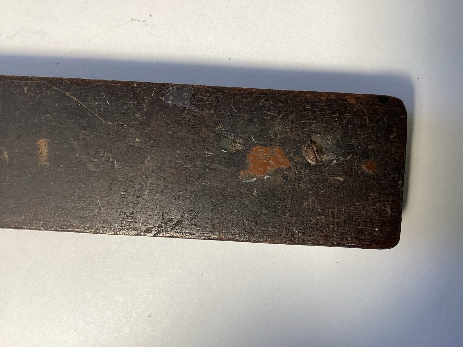 Antique 23” Shipwright Bevel Tool Ebony & Brass Signed J S Eriganza