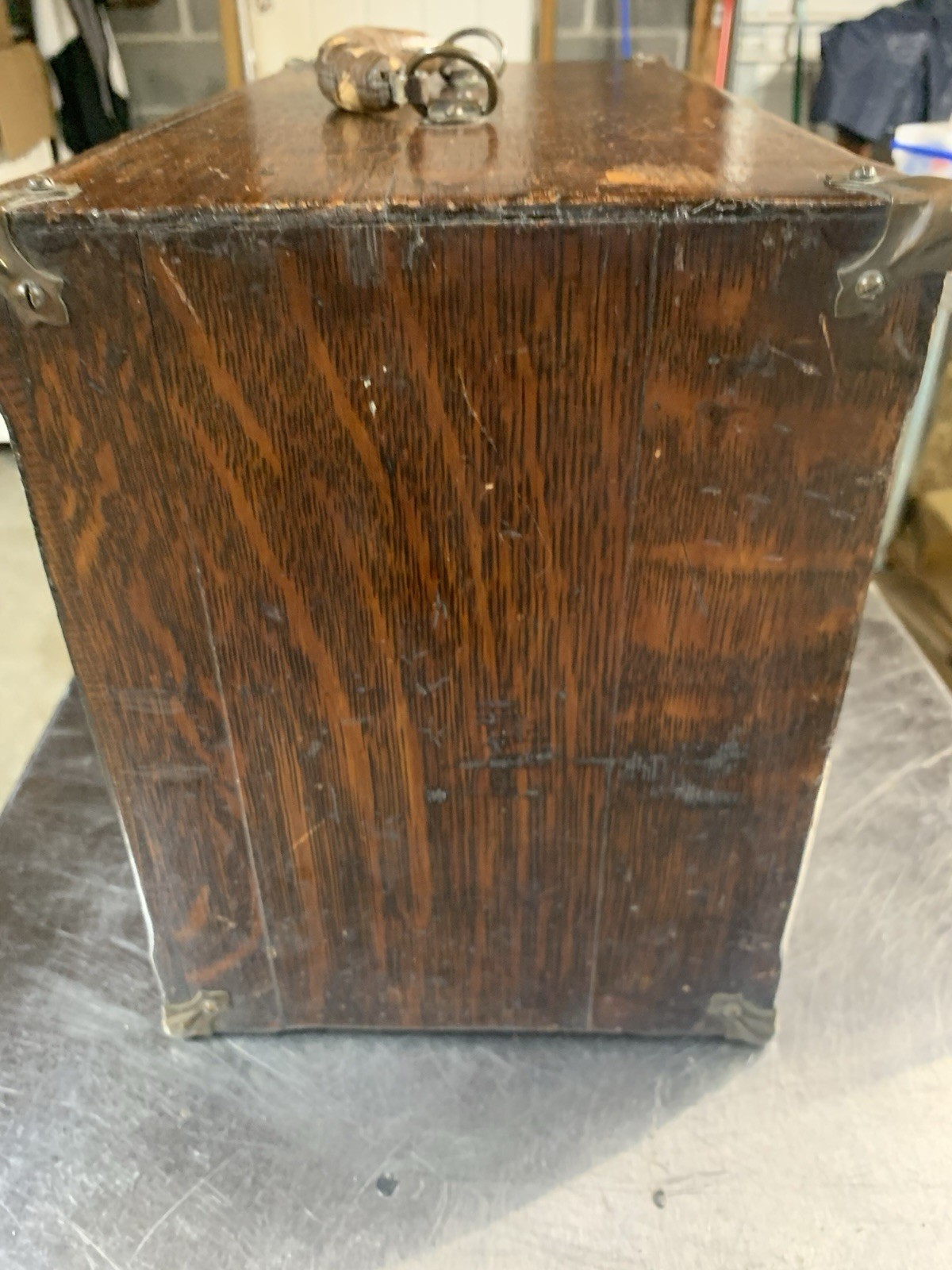 Antique Pilliod Machinist’s Six Drawer Oak Tool Chest-Swanton, Ohio-1916-Box