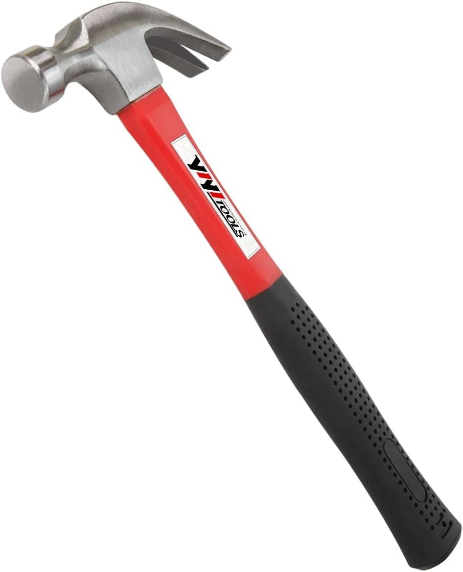 Claw Hammer With fiberglass Handle – 16-oz, Red and Black YY-1-003