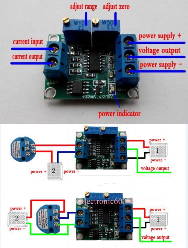 Current to Voltage 4-20mA to 0-10V 0-5V Isolation Transmitter Signal Converter