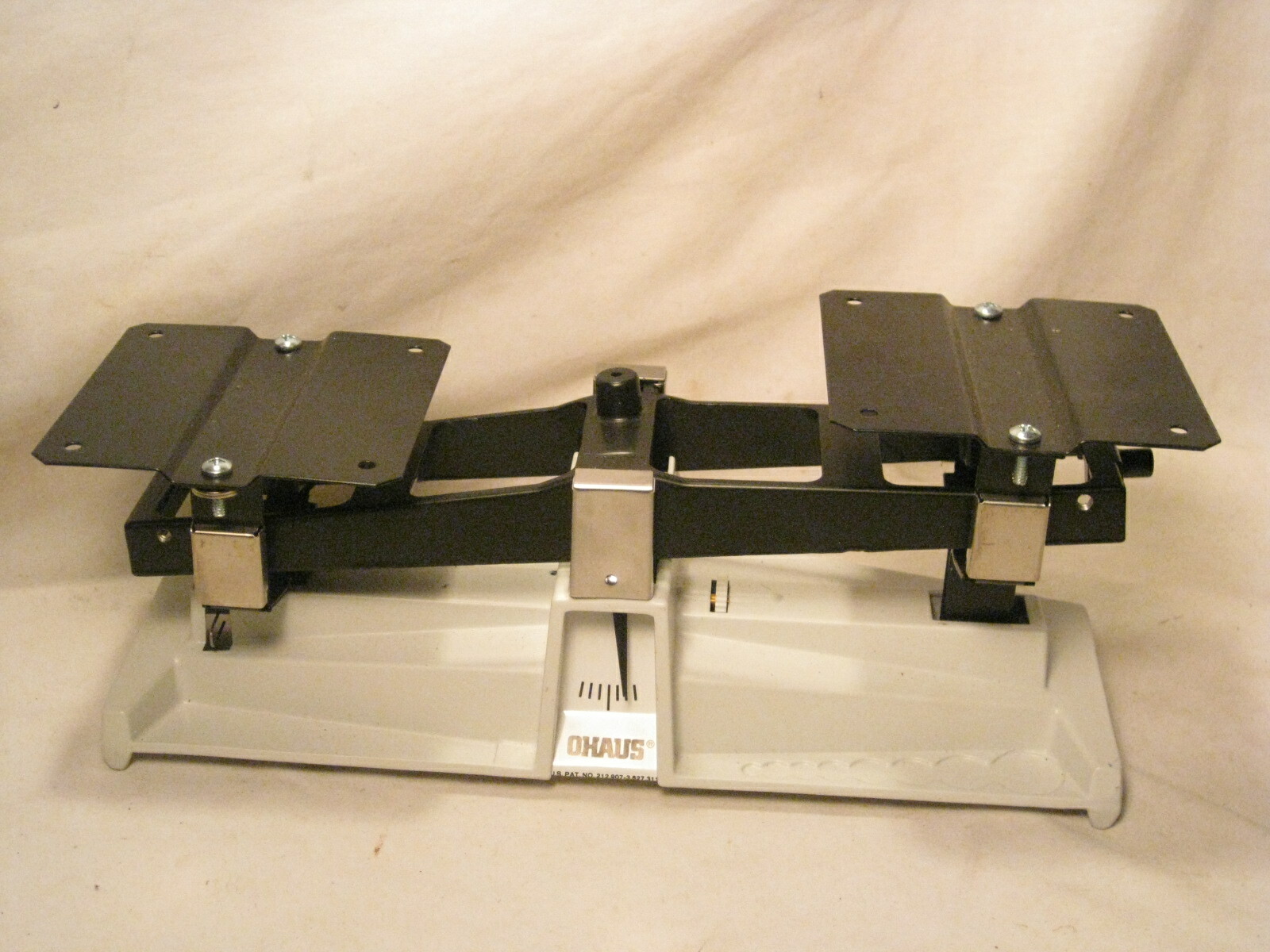 vintage OHAUS balance scale metal lab U.S. Pat. No. 212,907-3,527,311