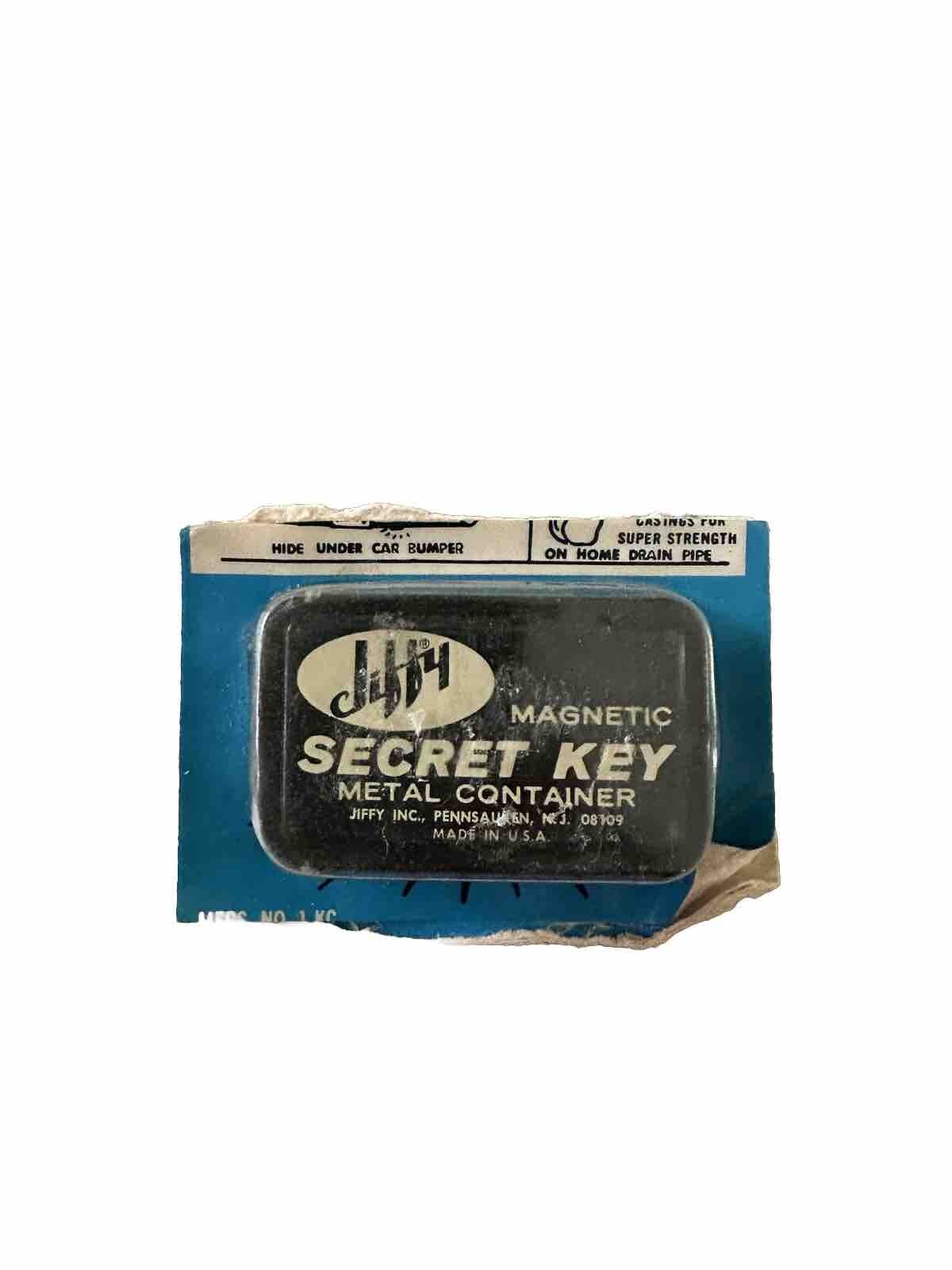 VTG Jiffy Secret Key Magnetic Container Old School Made in USA New