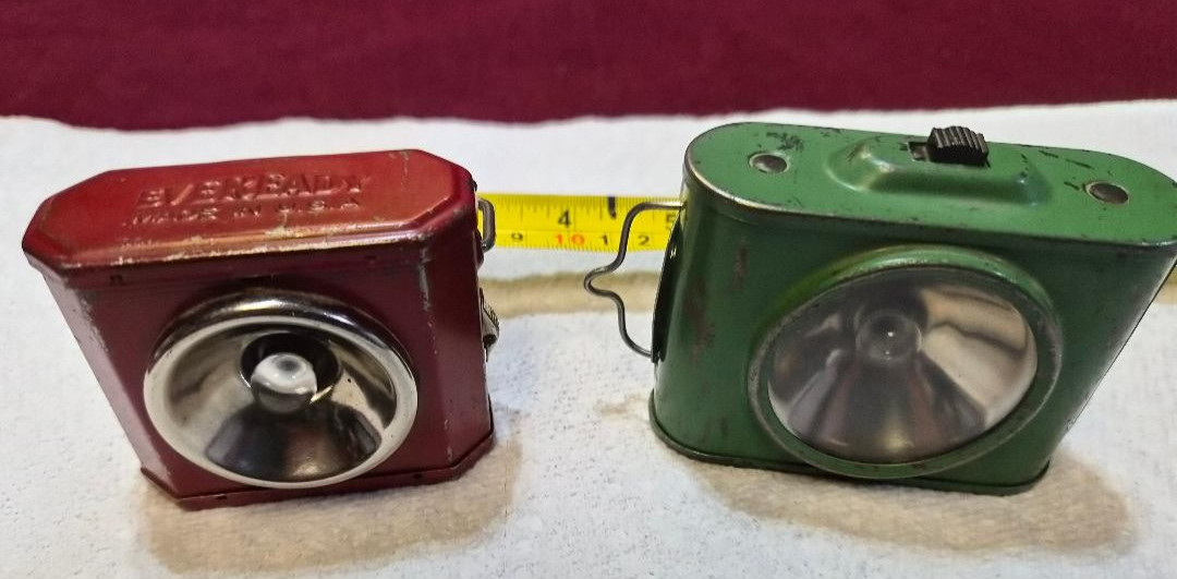 Vintage Pair of Flashlight From The 1930’s or 1940’s For Display-Non Working