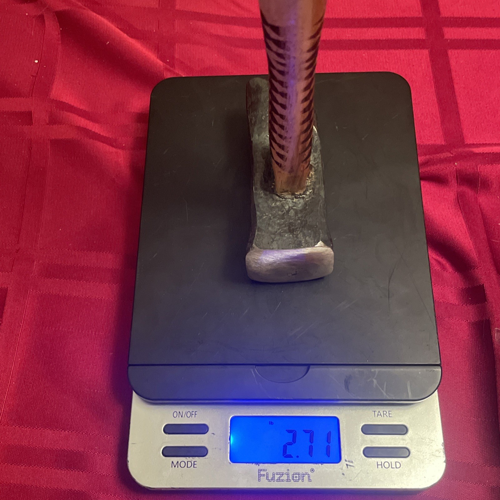 Right Diagonal Forging Hammer/ 4140 Steel/ Hand Forged in USA/ 2Lb 7Oz