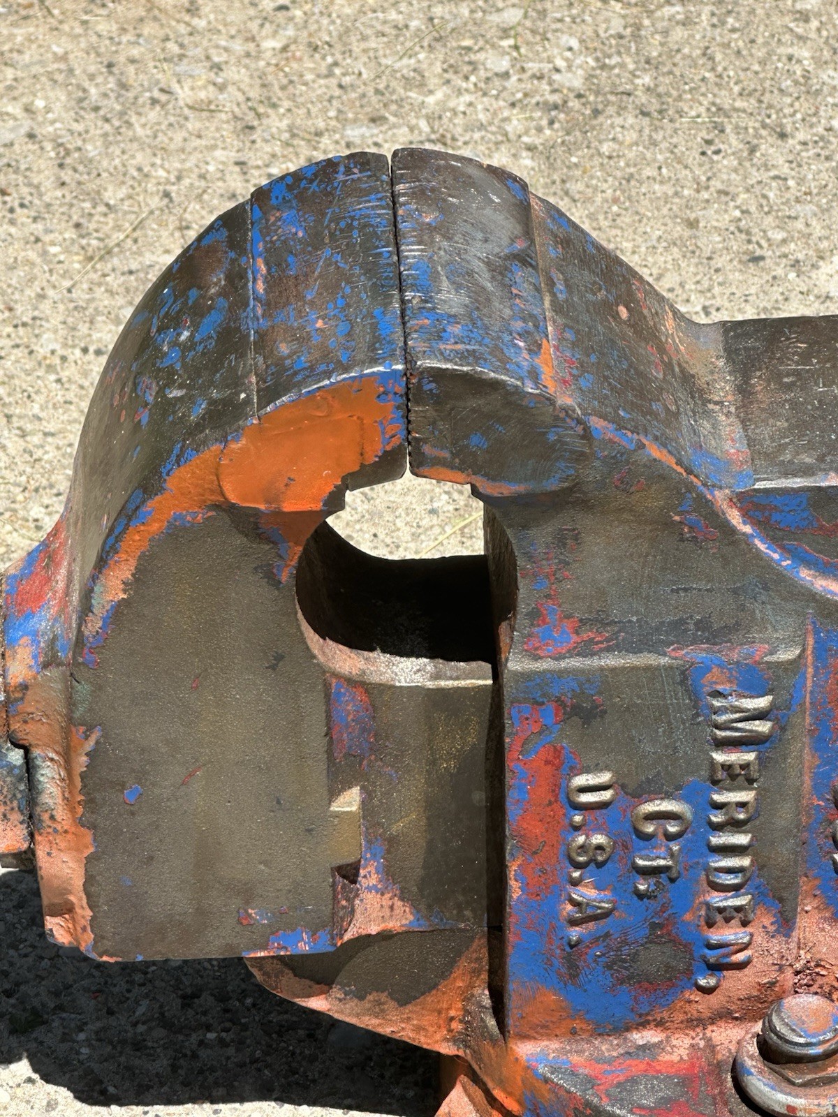 Chas Parker No 994 Bench Vise Swivel Base Anvil 4” Jaws Wrench Handle c1925 86Lb