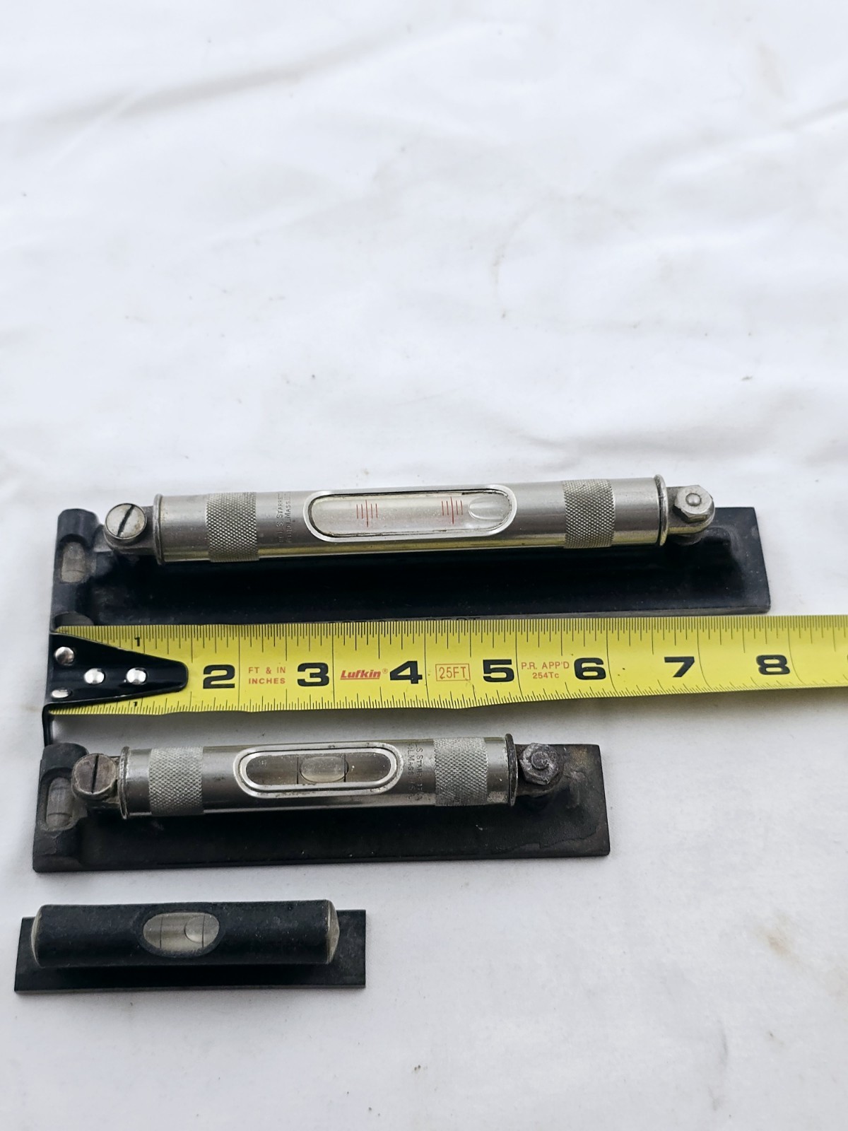 L .S .Starrett 8 inch Machinist Levels 8″ 6″ 3.5″