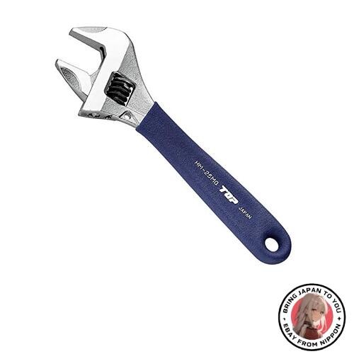 TOP Zero-Back Adjustable Wrench Wide Opening 0-25 mm Navy Grip