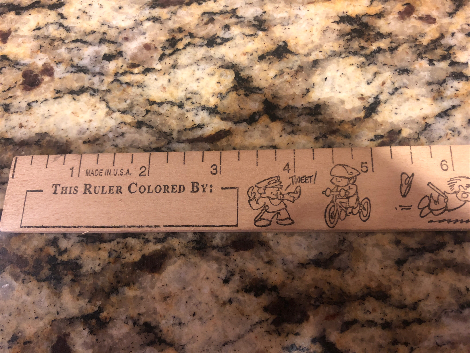 Vintage 1990s Kids “Just Say No” Sebring FL Police Coloring Wooden Ruler USA