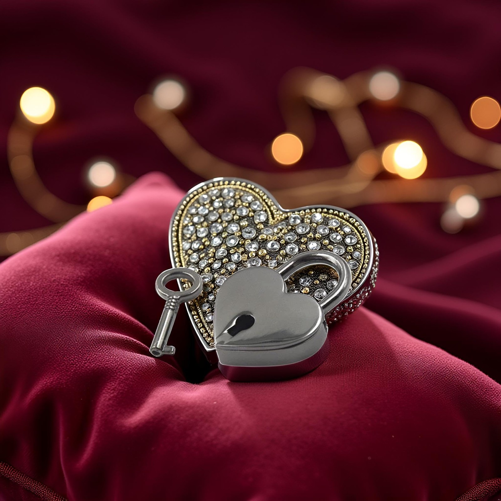 Silver Love Lock Heart Padlock, Personalized Heart Shaped Love Padlock Engrav…