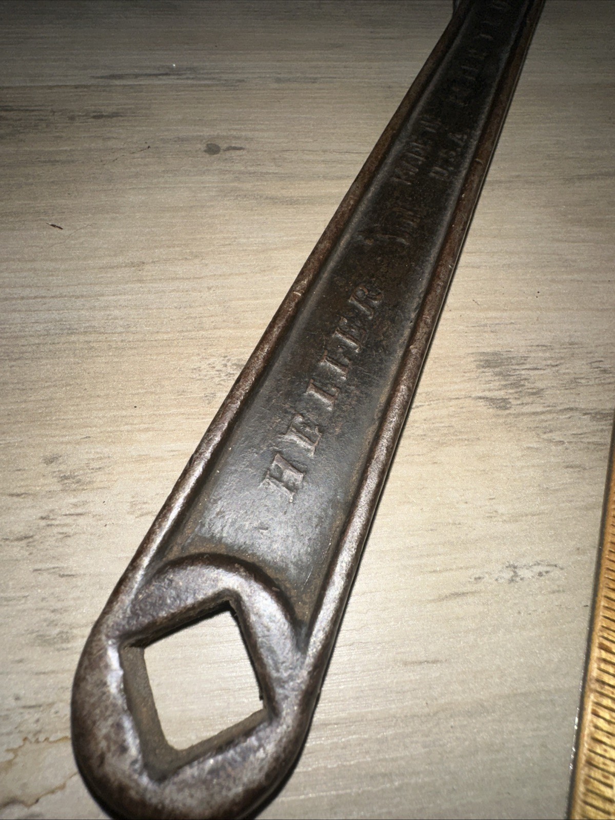 Vintage Heller Bros. Masterench 14”Adjustable Wrench USA Made Pat. 1920s