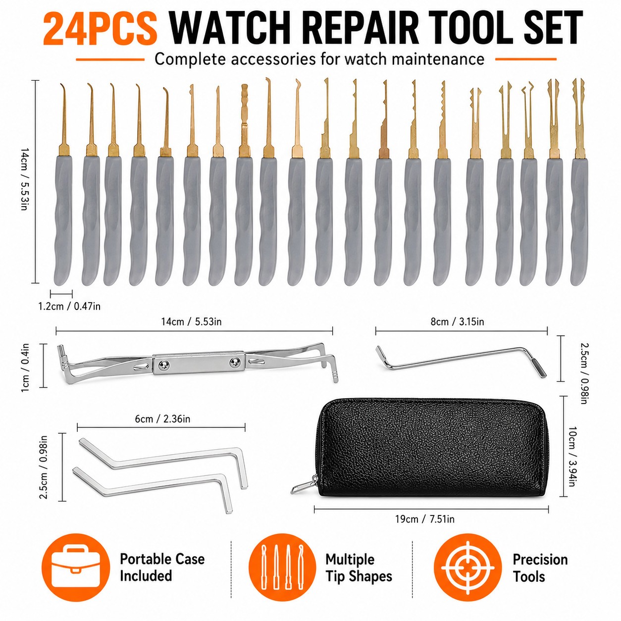 24PCS Door Latch Repair Kit Strike Plate Adjustment Tool for Home Hardware