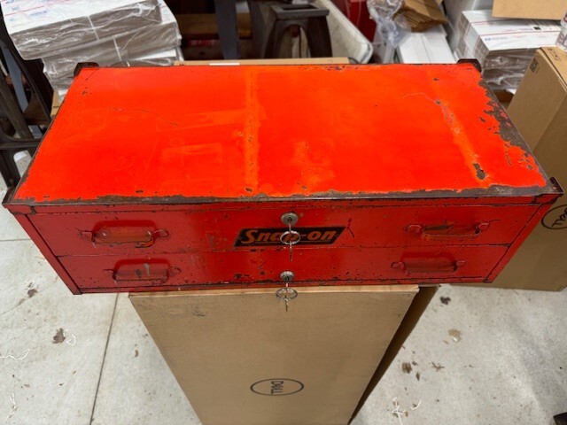 Vintage Snap On KR-420 2 Drawer Middle Intermediate Riser Box With Keys 1950s