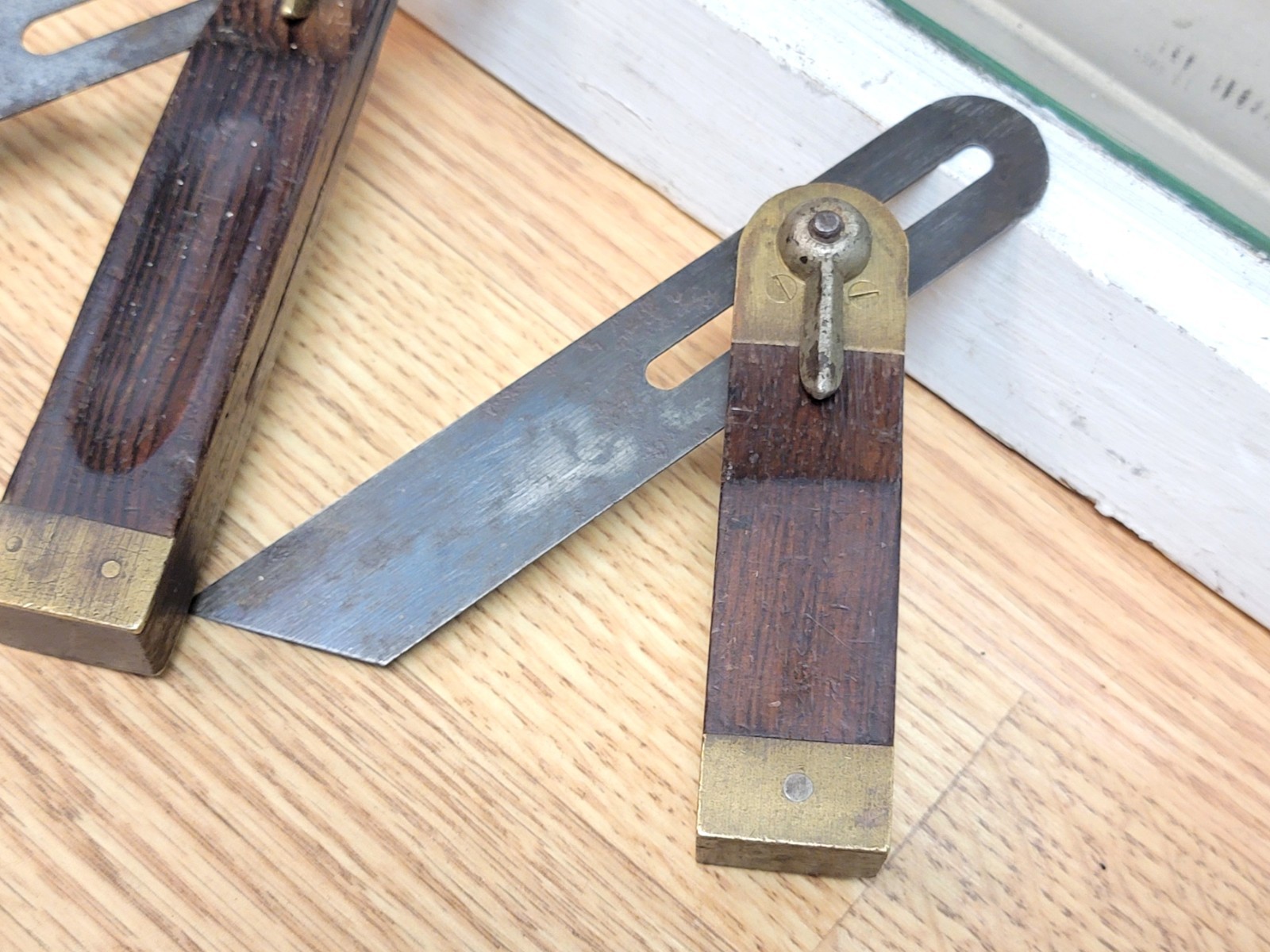 3 Vintage Rosewood Sliding T Bevels 8″ Stanley Sweetheart, Unmarked 6″, 11 1/2″