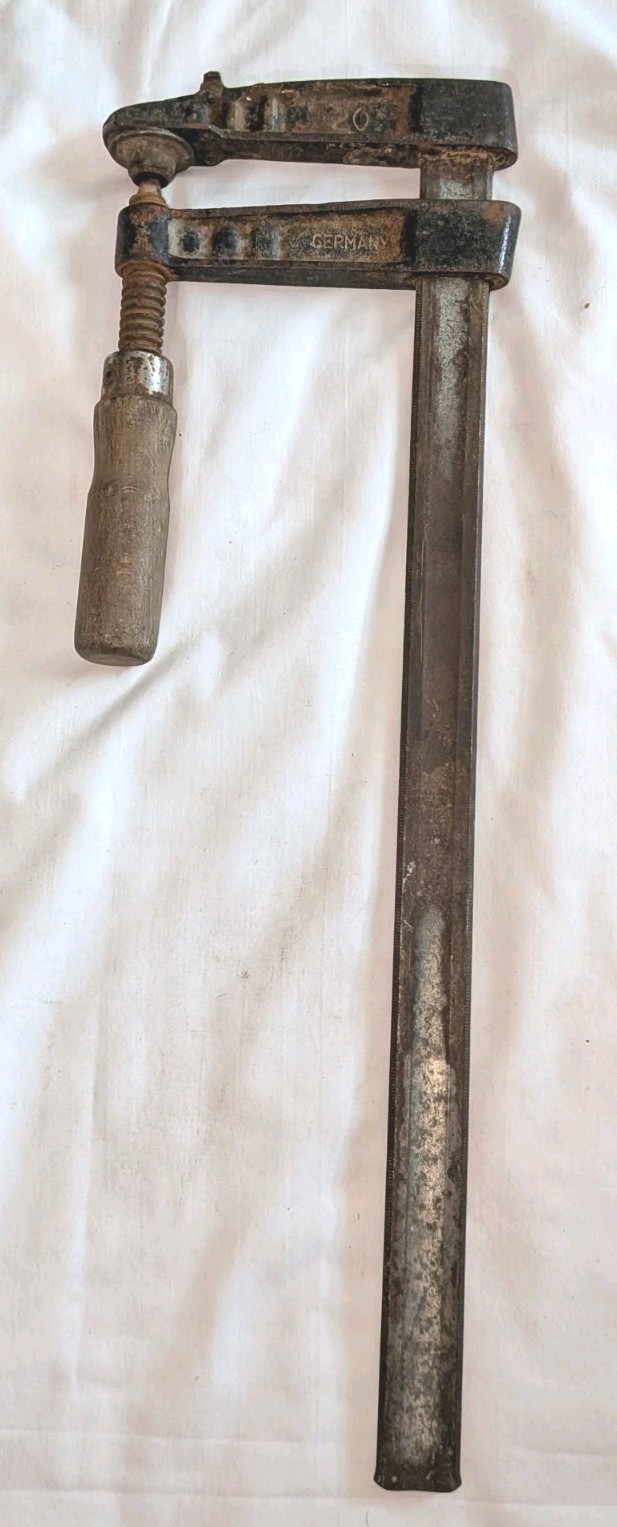 ANTIQUE Vintage “ORIGINAL” BESSEY 16″ HEAVY DUTY 20″ BAR CLAMP Made In GERMANY