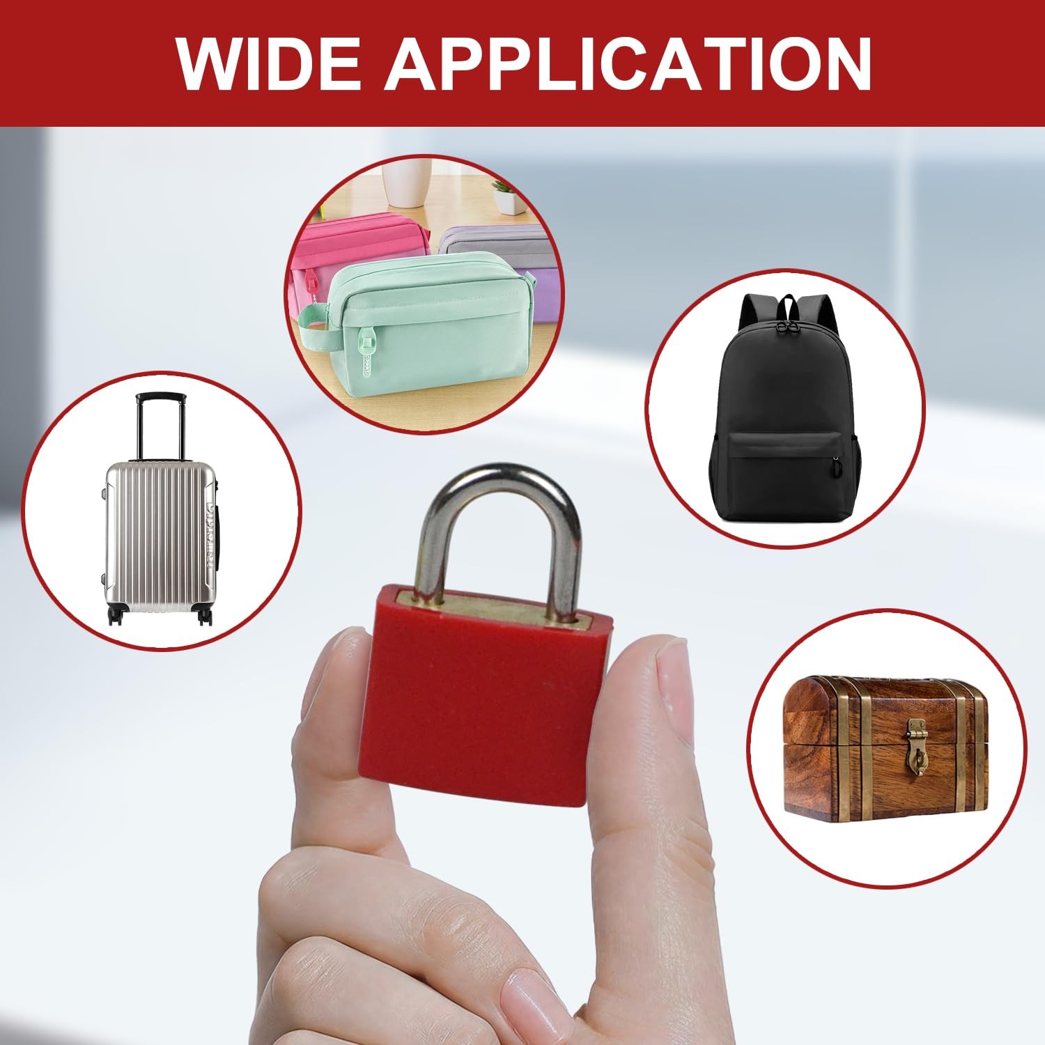 2 Pcs Suitcase Locks with Keys, Multicolor Mini Padlock with Key for Suitcase…
