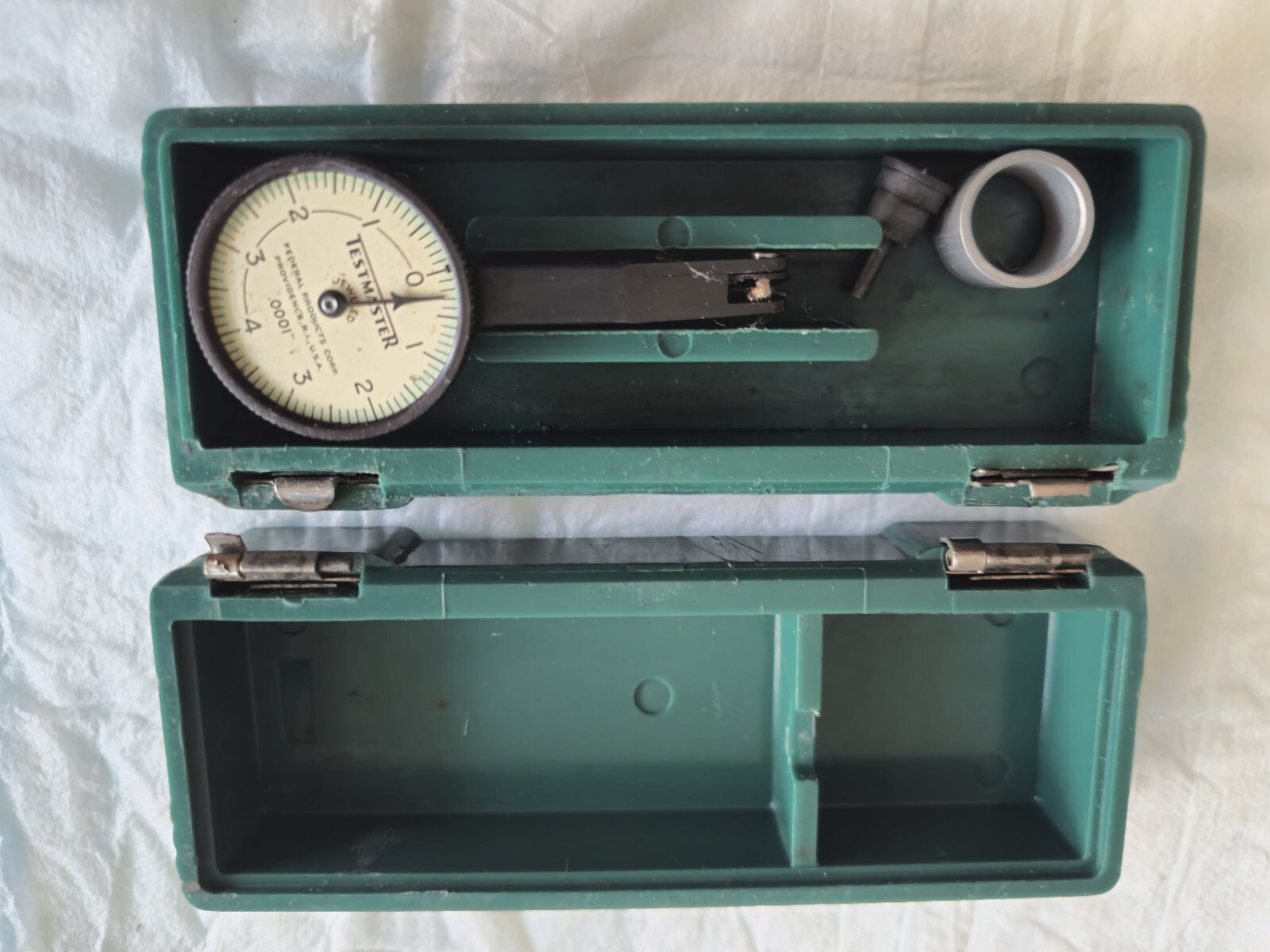 Vintage Federal Testmaster Jeweled Dial Indicator Plastic Box