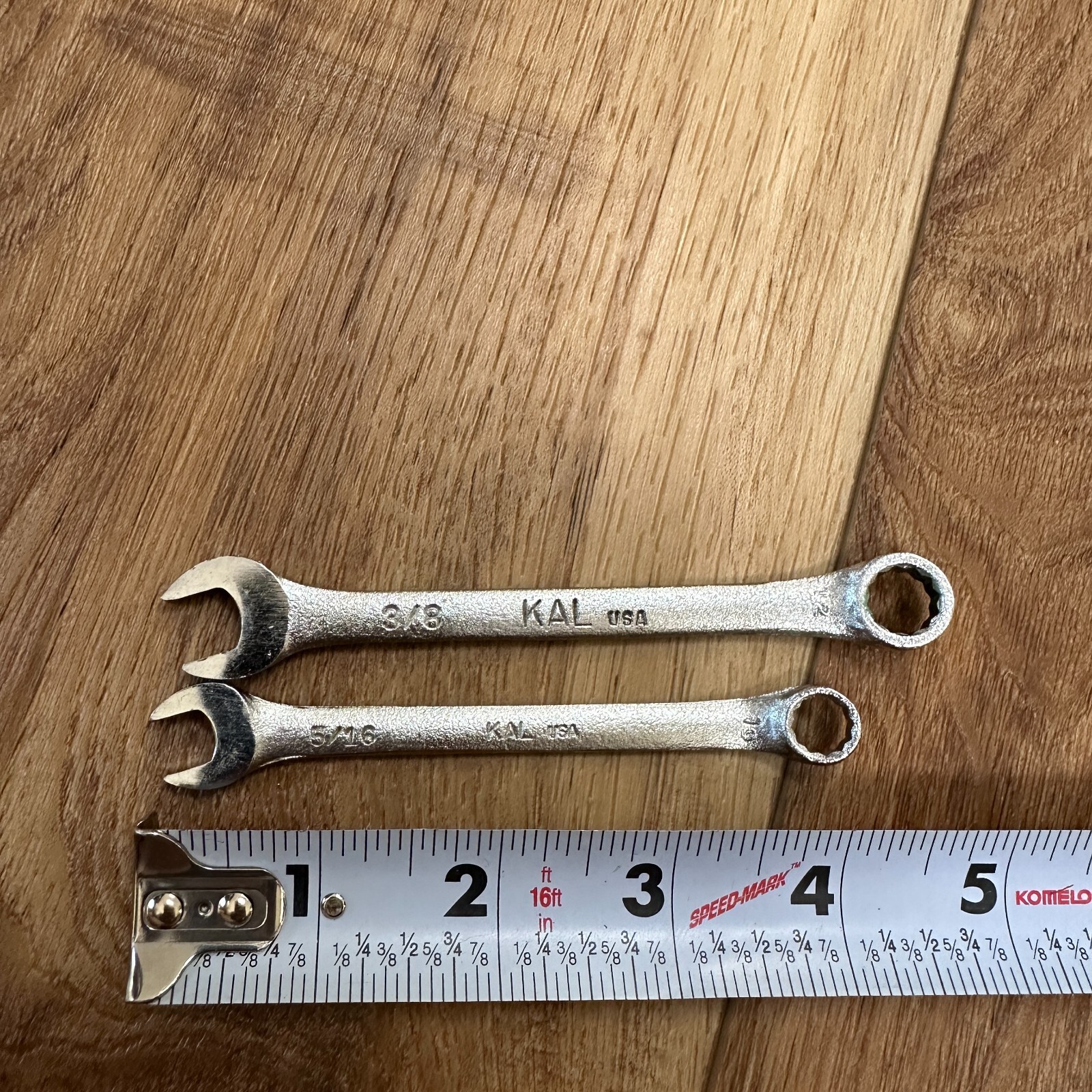 KAL USA 5/16″ & 3/8″ SAE Combination Wrench 12 Point Set of 2 Tools Made in USA
