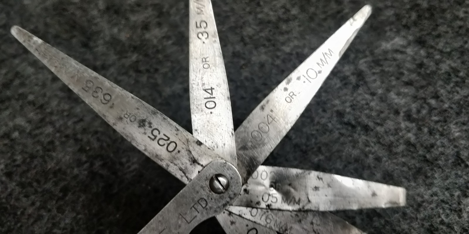 1906-26 Original Feeler Gauge ROLLS ROYCE 40 /50 H.P. Chassis Silver Ghost