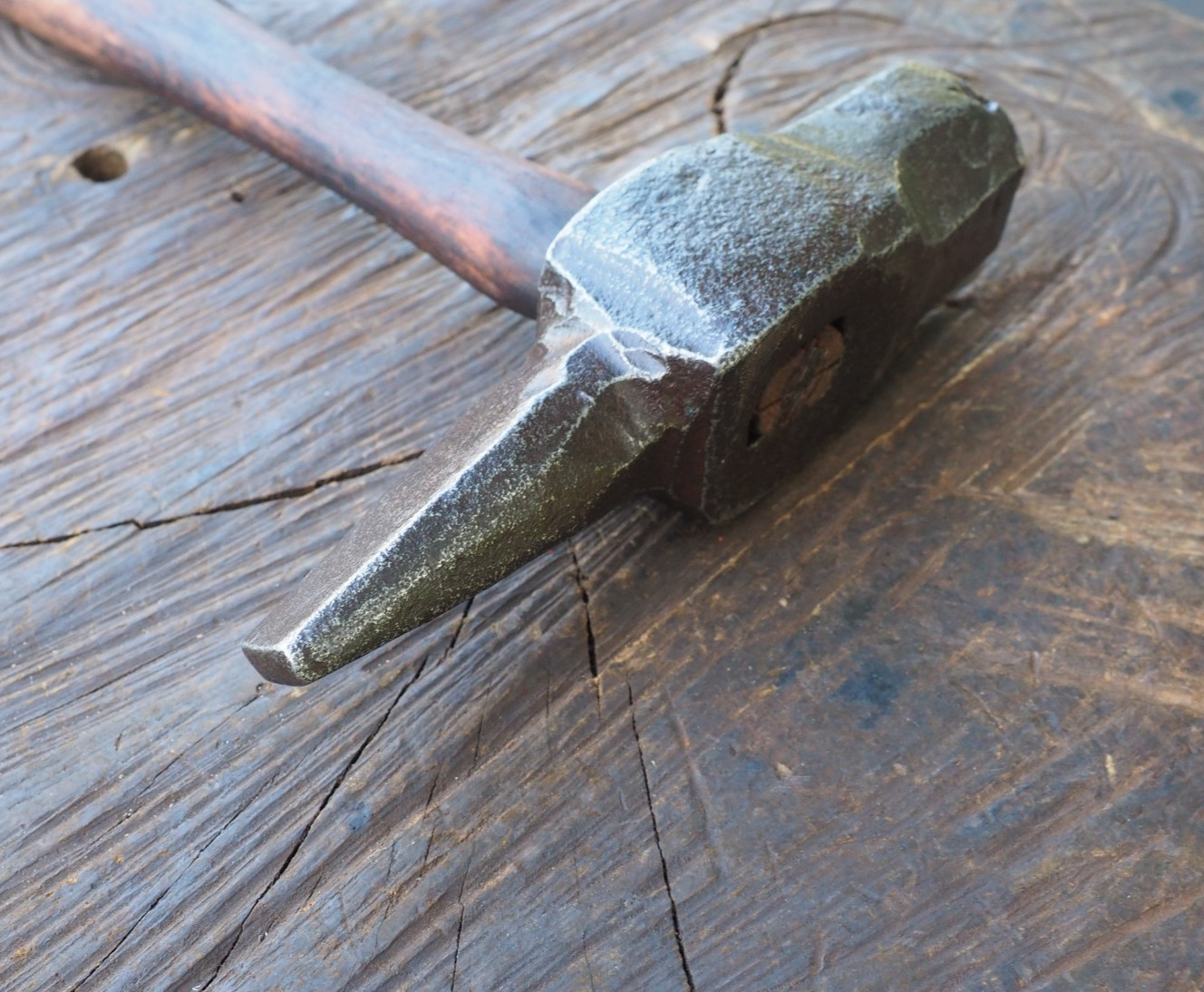 EXC 3.5LB HAMMER HANDLE “TOMAHAWK” EYE DRIFT PUNCH TOOL BLACKSMITH ANVIL VINTAGE