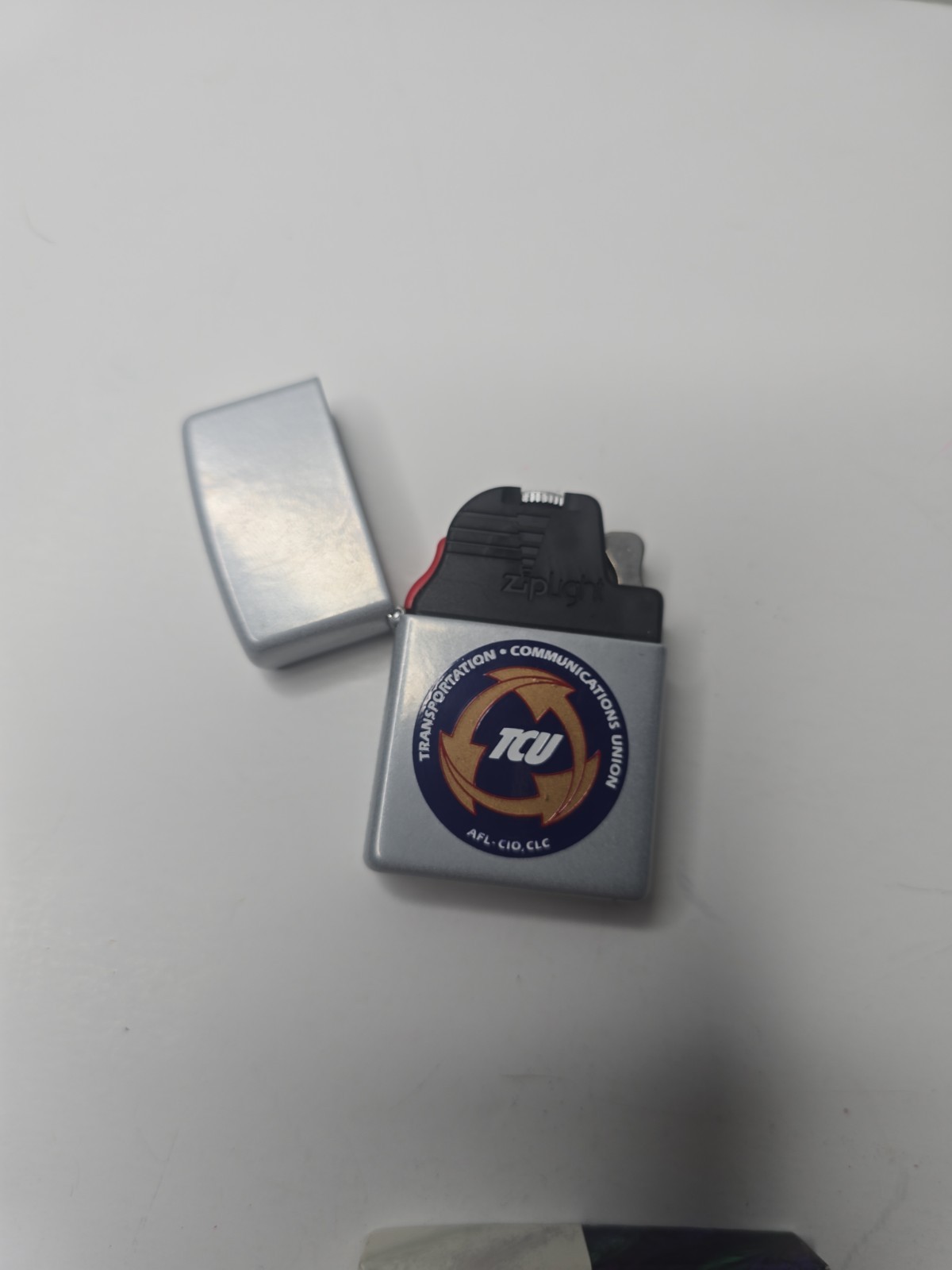 Vintage Zippo ZipLight flashlightl Transportion Communication Union TCU