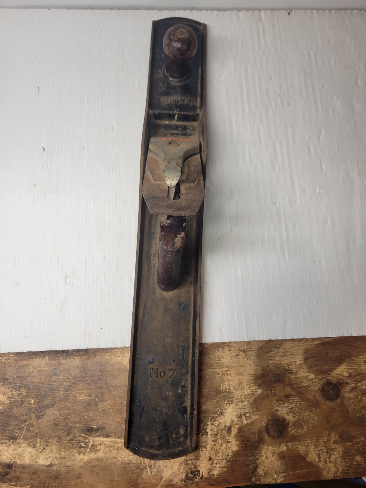 Stanley Bailey No 7 Vintage Woodworking Plane Workshop Shed Old Tool Old Tool